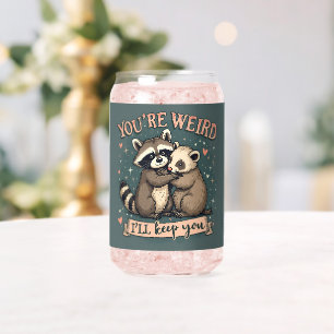 Niedlich Raccoons Woodland Quirky Liebe Kunst Dosenglas