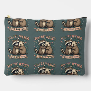 Niedlich Raccoons Woodland Quirky Liebe Kunst Zubehörtasche