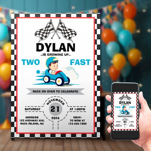 Niedlich Racer Two Fast Einladung