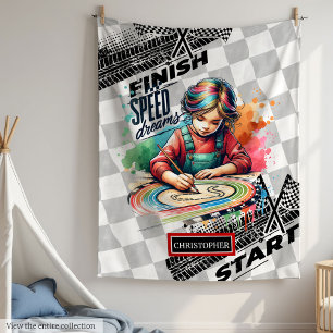 Niedlich Racing Blanket Formel 1 Mädchen Geburtsta Fleecedecke