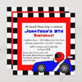 Niedlich Racing Themenkinder Geburtstag Einladung (Vorne/Hinten)