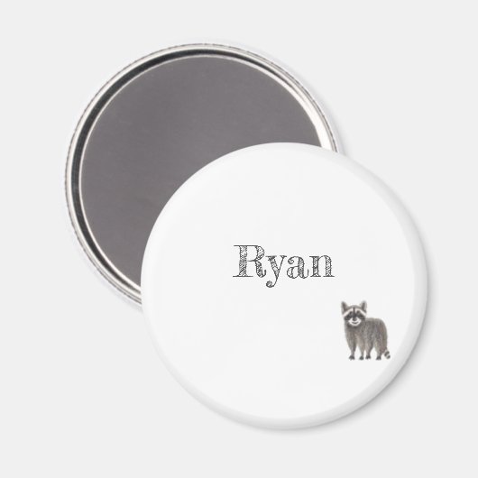 Niedlich Racoon Magnet (Vorderseite/Rückseite)
