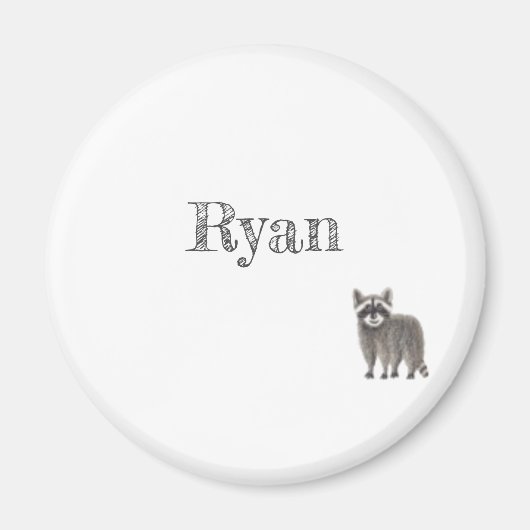 Niedlich Racoon Magnet (Vorne)