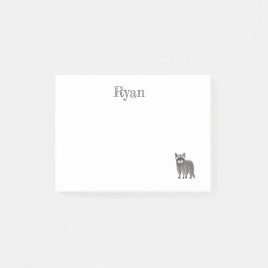 Niedlich Racoon Post-it-Notizen Post-it Klebezettel (Vorderseite)