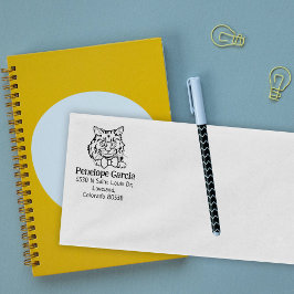 Niedlich Ragamuffin Cat Rücksendeadresse Gummistempel