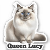 Niedlich Ragdoll Cat Aufkleber (Vorderseite)