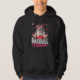 Niedlich Ragdoll Mama Blume Bandana Katze Mutter's Hoodie