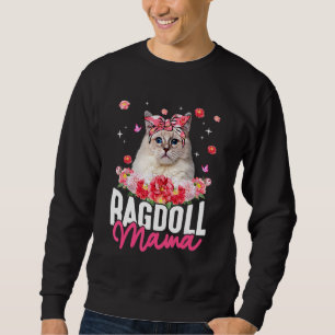 Niedlich Ragdoll Mama Blume Bandana Katze Mutter's Sweatshirt