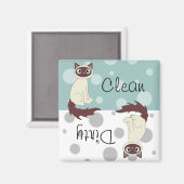 Niedlich Ragdoll Siamese Saubere Geschirrspülmasch Magnet (Vorderseite/Rückseite)