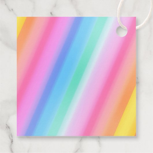 Niedlich Rainbow Anime Cat Birthday Cake Geschenkanhänger (Rückseite)