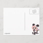Niedlich Rainbow Anime Panda Girl Postkarte (Rückseite)