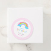 Niedlich Rainbow Baby Dusche Spaß Braun Pastellfar Geschenkanhänger (Beispiel)