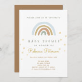 Niedlich Rainbow Baby Shower Einladung (Vorne/Hinten)