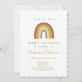 Niedlich Rainbow Baby Shower Einladung (Vorderseite)