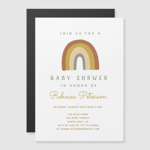 Niedlich Rainbow Baby Shower Einladung
