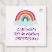 Niedlich Rainbow Birthday Geschenkanhänger (Rückseite)