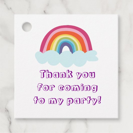 Niedlich Rainbow Birthday Geschenkanhänger (Vorderseite)