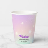 Niedlich Rainbow Birthday Pappbecher (Rückseite)