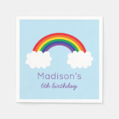 Niedlich Rainbow Birthday Serviette (Vorderseite)
