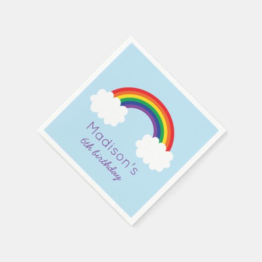 Niedlich Rainbow Birthday Serviette (Ecke)