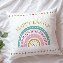 Niedlich Rainbow Blue Pink Red Gold Happy Oster Kissen