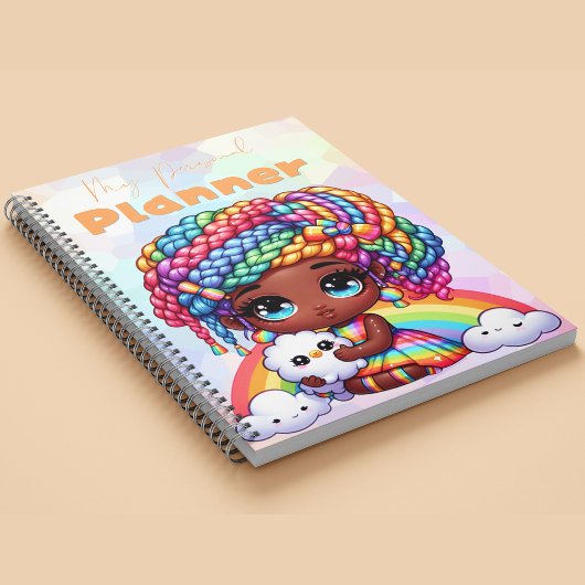 Niedlich Rainbow Chibi Girl "My Personal Planner" Planer