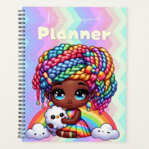 Niedlich Rainbow Chibi Girl "My Personal Planner" Planer