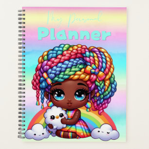 Niedlich Rainbow Chibi Girl "My Personal Planner" Planer