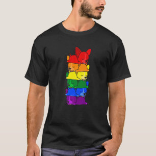 Niedlich Rainbow Chihuahua Gay Pride Lgbt Puppy T-Shirt