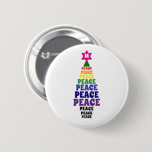 Niedlich Rainbow Christmas Peace Tree Add Initial Button
