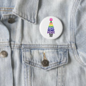 Niedlich Rainbow Christmas Peace Tree Add Initial Button (Beispiel)