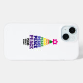 Niedlich Rainbow Christmas Peace Tree Add Initial Case-Mate iPhone Hülle (Rückseite (Horizontal))