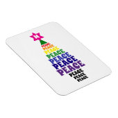 Niedlich Rainbow Christmas Peace Tree Add Initial Magnet (Rechte Seite)