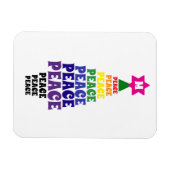 Niedlich Rainbow Christmas Peace Tree Add Initial Magnet (Horizontal)