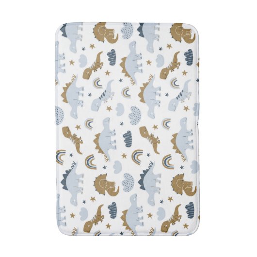 Niedlich Rainbow Dinosaur Muster Badematte (Vorderseite Vertikal)