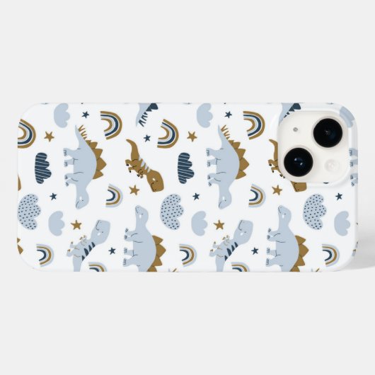 Niedlich Rainbow Dinosaur Muster Case-Mate iPhone Hülle (Rückseite (Horizontal))