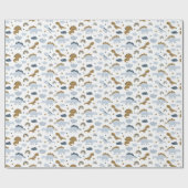 Niedlich Rainbow Dinosaur Muster Geschenkpapier (Flach)