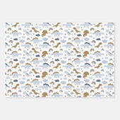 Niedlich Rainbow Dinosaur Muster Geschenkpapier Set (Vorderseite 3)