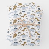 Niedlich Rainbow Dinosaur Muster Geschenkpapier Set (Beispiel)