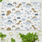 Niedlich Rainbow Dinosaur Muster Geschirrtuch (Gefaltet)