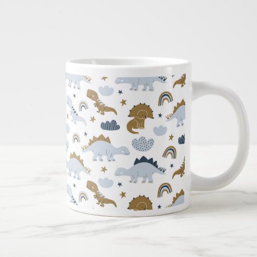 Niedlich Rainbow Dinosaur Muster Jumbo-Tasse (Rechts)