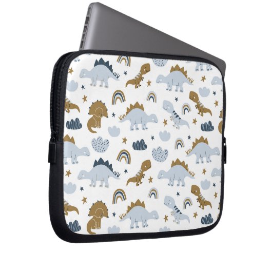 Niedlich Rainbow Dinosaur Muster Laptopschutzhülle (Vorne Rechts)