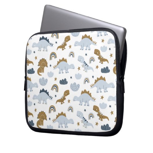 Niedlich Rainbow Dinosaur Muster Laptopschutzhülle (Vorderseite Links)