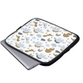 Niedlich Rainbow Dinosaur Muster Laptopschutzhülle (Vorne Knopf)