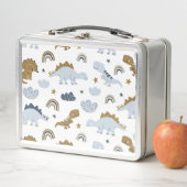 Niedlich Rainbow Dinosaur Muster Metall Brotdose (Beispiel)