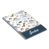 Niedlich Rainbow Dinosaur Muster Notizblock (Rechte Seite)