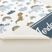 Niedlich Rainbow Dinosaur Muster Sherpadecke (3/4)