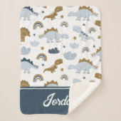 Niedlich Rainbow Dinosaur Muster Sherpadecke (Vorderseite)