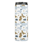 Niedlich Rainbow Dinosaur Muster Thermosbecher (Rückseite)