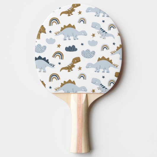 Niedlich Rainbow Dinosaur Muster Tischtennis Schläger (Vorderseite)
